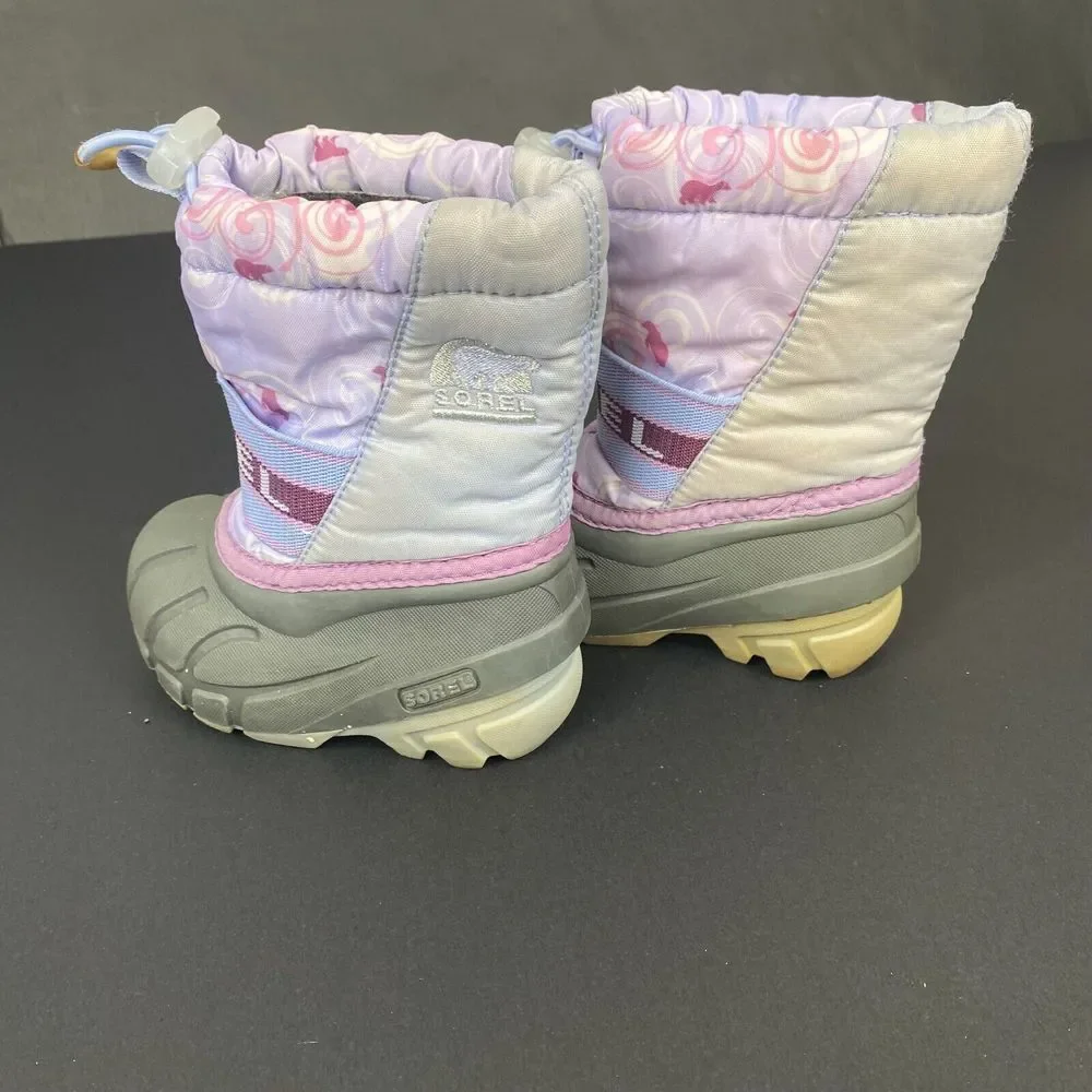 Sorel Cub Purple Lilac Insulated Pull On Snow Winter Boots Youth Shoe‎ Size 6